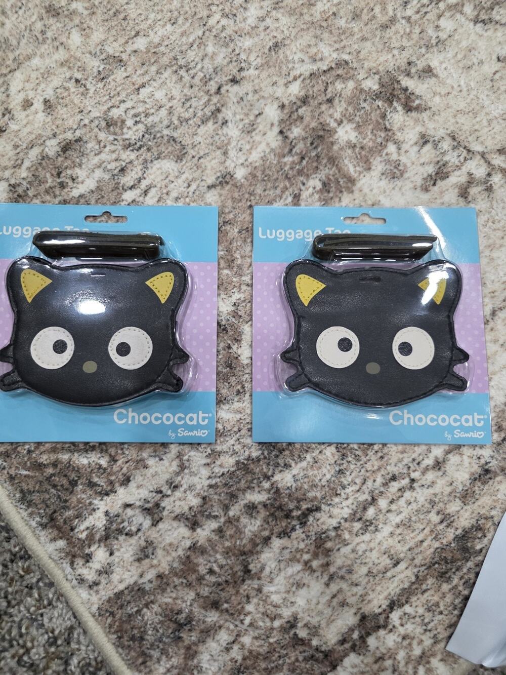 New 2 Pack Sanrio Chococat Luggage Tag Set Vacation Station Bag Identifiers
